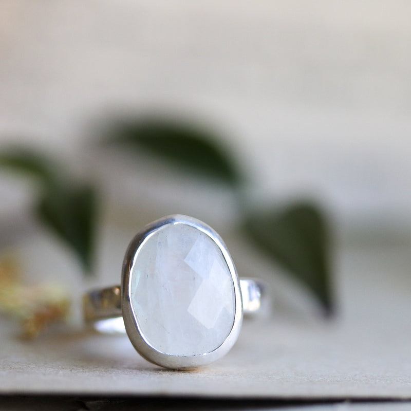 Rainbow Moonstone Ring No. 117 | Size 5