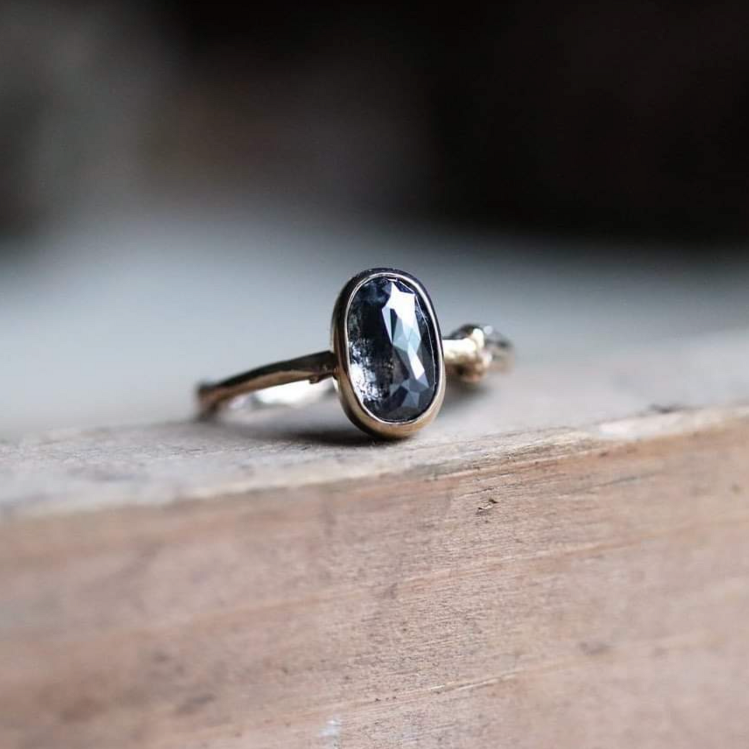 ☆nff☆ obsidian bloom ringgreen nff1 Veracity Jewelry Snowflake Obsidian Rings For Women - 925