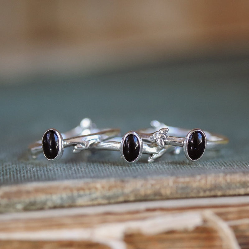 Onyx Budding Stack Ring