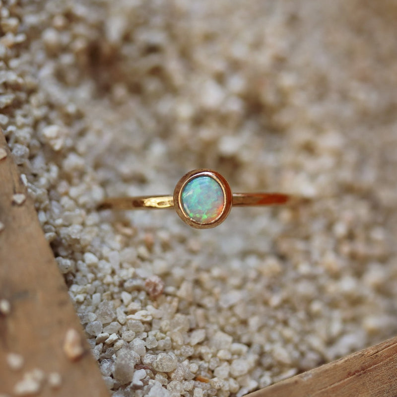 Golden Opal Stack Ring
