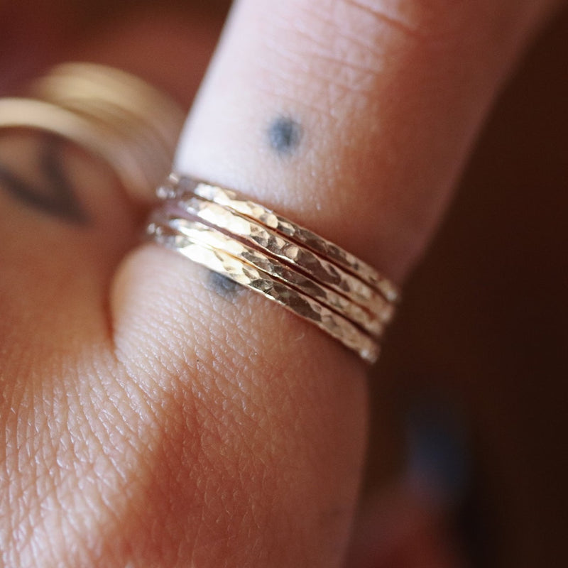 14kt Solid Gold Fawn Stack Ring