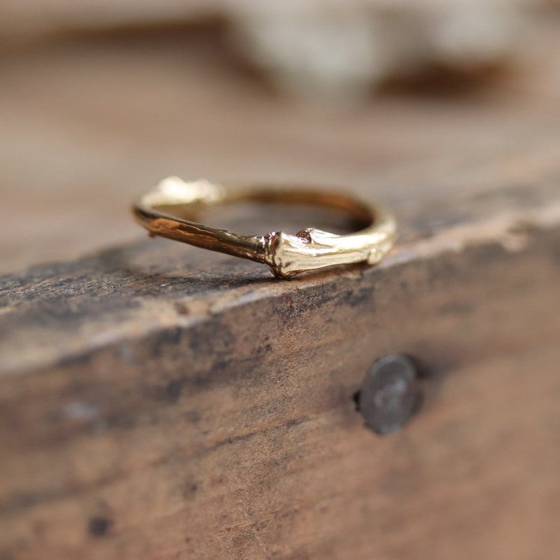 Golden Artemis - Gold Plated Twig Stack Ring
