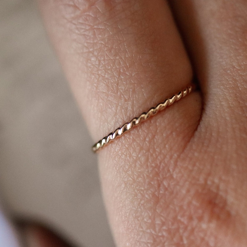 Rope Stack Ring - Sterling Silver, Gold Filled